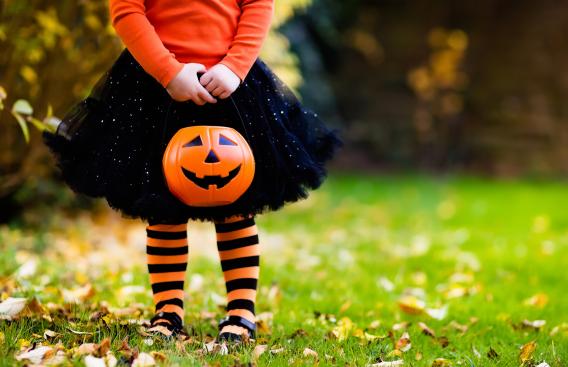 Child in a Halloween costume