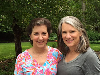 Anne Holmes' sister, Katie (right), has a genetically identical immune system to Holmes' and was able to donate life-saving stem cells to her.