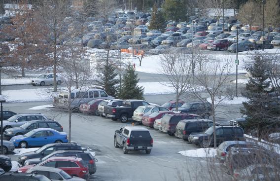 Parking lot at DHMC.