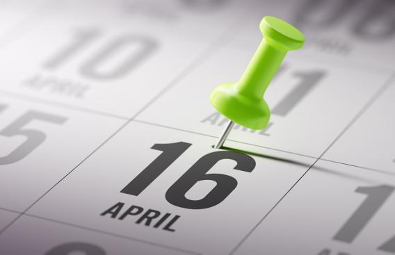 Image of April 16 calendar
