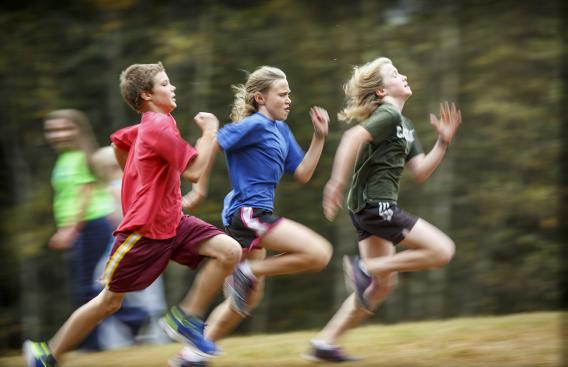 adolescents running
