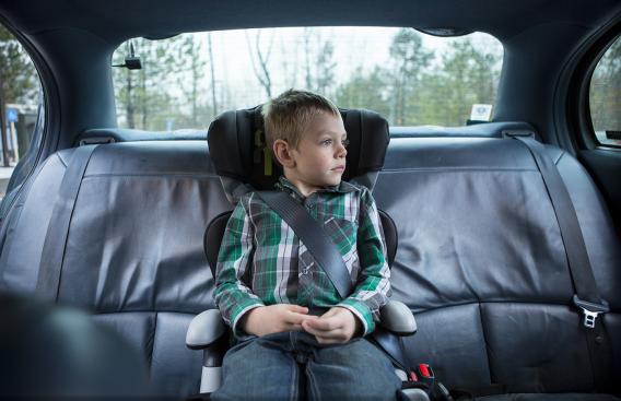 boy in car seat