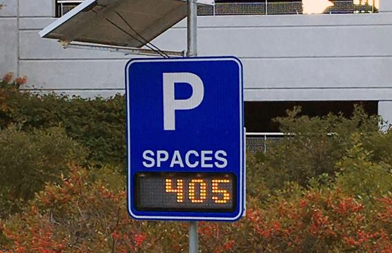 Parking lot counter sign