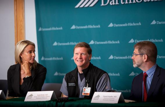 image of news conference announcing Dartmouth-Hitchcock's Geriatric Emergency Department