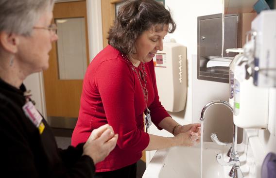 Washing hands