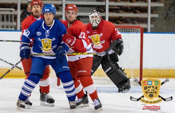Players from the 2020 CHaD Battle of the Badges game.