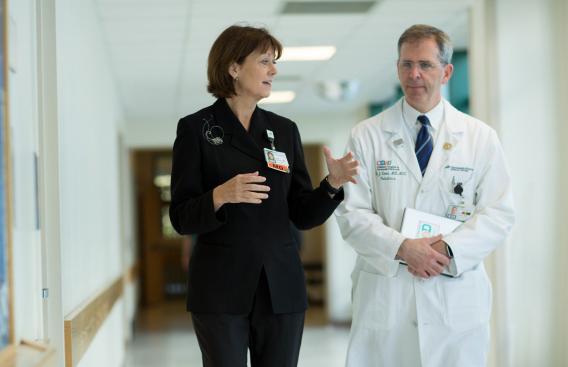 Joanne Conroy, MD, CEO and President of Dartmouth-Hitchcock with Keith Loud, MD, MSc, FAAP