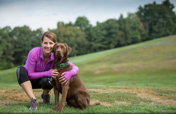 Nicola Felicetti with her dog Ollie