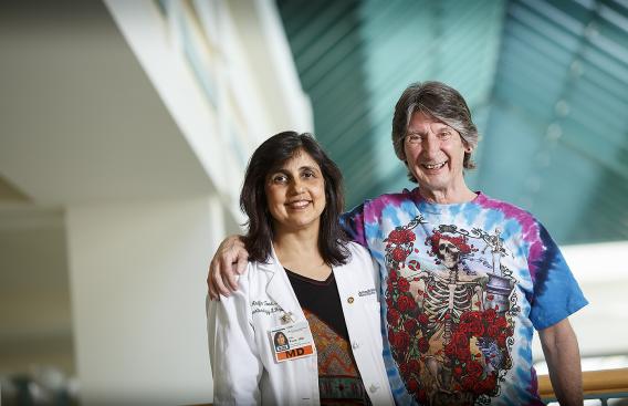 Bob Tierney with gastroenterologist Arifa Toor, MD