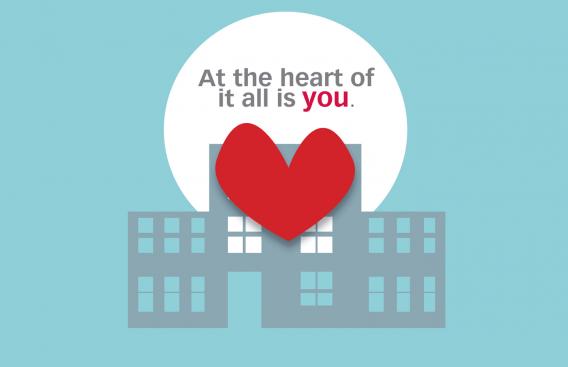 At the heart of it all is you: heart on hospital