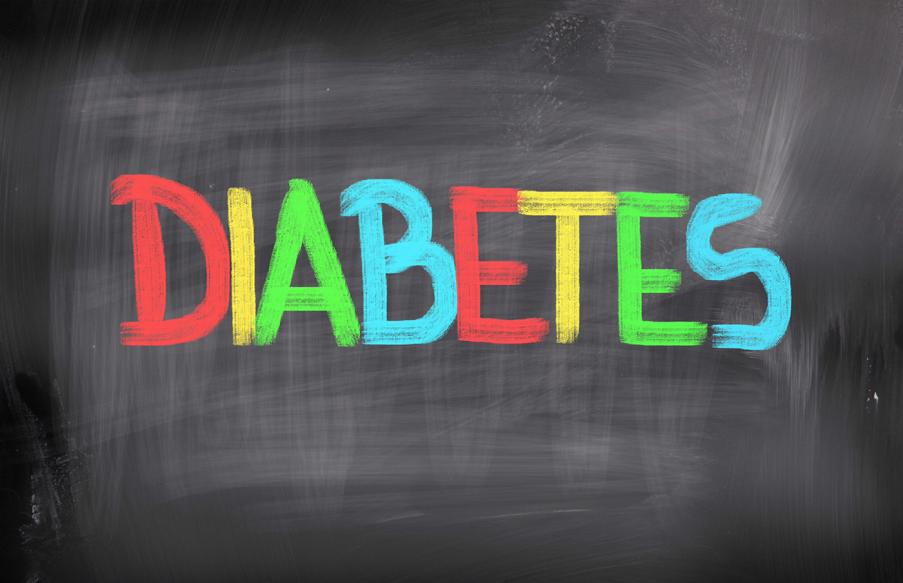 Diabetes written on a chaulkboard